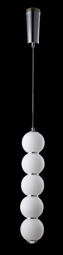 Светильник подвесной LED DESI SP5 CHROME/WHITE Crystal Lux белый 1 лампа, основание хром в стиле современный шар фото 3